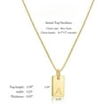 thumbnail image 5 of 14K Gold Plated Letter Necklace Initial Necklaces for Women Dainty Gold Name Necklace Personalized Initial Tag Pendant Necklace for Women, 5 of 6