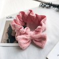 thumbnail image 1 of Diademas de microfibra con pajarita, diadema de maquillaje suave para mujeres y niñas, diadema para lavar la cara, linda diadema de spa $ Diademas de microfibra de gran tamaño, 1 of 2