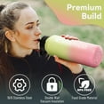 thumbnail image 2 of LTMATE Water Bottle 40 oz, Vacuum Insulated Stainless Steel Bottle with Straw Handle Lid, Leakproof Bottles, Wide Mouth Easy Clean, Keep Drinks Hot & Cold for Gym, Camping, Hiking, Yellow Pink, 2 of 6