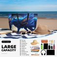 thumbnail image 5 of Kdxio Moonlit Blue Wolf for Beach Bag for Women Large Beach Tote Bag Waterproof Sandproof Swim Bag with Zipper Pockets Beach Vacation Travel, 5 of 7