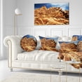 thumbnail image 3 of Designart Rocky Terrain under Blue Sky - African Landscape Printed Throw Pillow - 12x20, 3 of 5