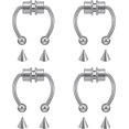 thumbnail image 1 of Anillos de Nariz Falsa Anillos de Nariz de Diafragma Magnético Herradura de Acero Inoxidable Anillos de Diafragma de Nariz Falsa Clips en Anillos de Nariz No Perforados (Paquete de 4), 1 of 5