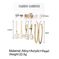 thumbnail image 5 of Pendientes de acetato acrílico y perlas de Bohemia Xihbxyly, 5 of 5