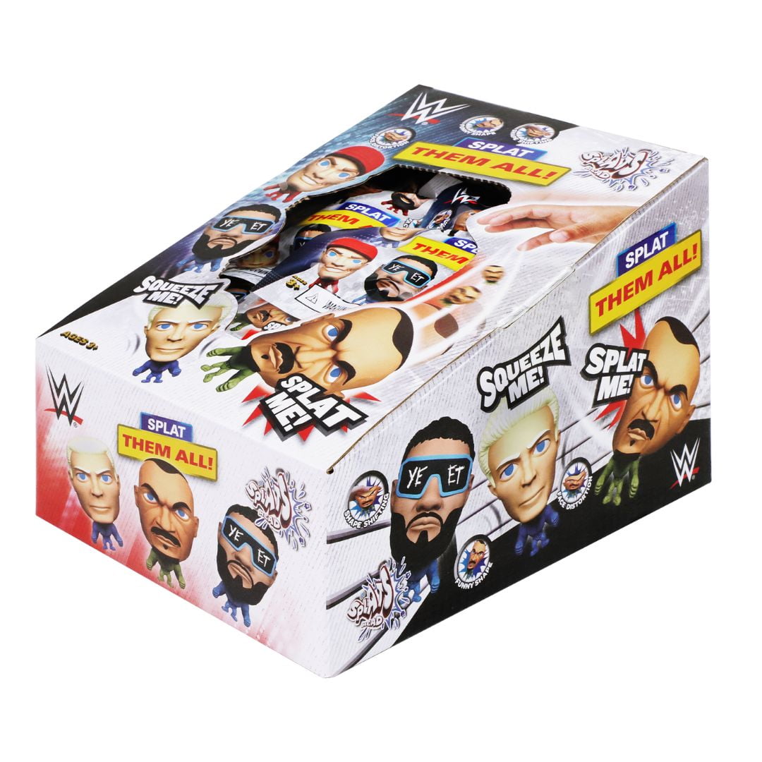 (2 pack) WWE: Mini Splats Head. Collect The 12 Different Wrestlers. Stretchy Action Figures, Ages 4 and Up.