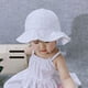 thumbnail image 5 of Gorro de algodón con lazo bordado para niña, gorro para el sol con borde grande, gorro de pescador dulce para verano, 5 of 6