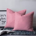 thumbnail image 3 of Pink Throw Pillow Covers, Soft Pillowcases with Invisible Zipper, Pure Pink Decorative Square Pillow Cushion Covers for Living Room Couch Sofa Bed 18x18 Inches, 3 of 8