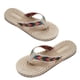 thumbnail image 1 of 1 par de chanclas informales para playa y verano, zapatillas planas de paja de imitación para mujer, 1 of 6