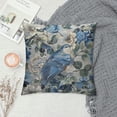 thumbnail image 2 of Nawypu  Floral Throw Pillow Cover  Spring Plant Flowers Hydrangea Hibiscus Iris Bird Leaf Rectangle Pillow Cases Home Decorative  Cushion Cover for Bed Sofa Blue Green, 2 of 5