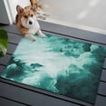thumbnail image 3 of Teal Green Ombre Clouds Entryway Rug 2'x3'&nbsp; Non Slip Front Door Mats, Modern Abstract Gradient Cloud Entrance Rugs Indoor Outdoor Carpet, Washable Floor Mats Small Area Rug for Bedroom Kitchen, 3 of 8