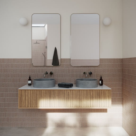 Glass Warehouse Sf-Sqr-22X40 Trinity 22" W X 40" H Contemporary Rectangular Framed