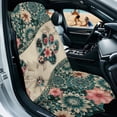 thumbnail image 2 of Garronmavis Floral Paw Print Car Seat Towel Cover Stain Resistant Easy Installation 1 PC Front Car Seat Protector with Storage Bag for Cars SUV Trucks Sedan Van, 2 of 9