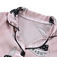 thumbnail image 3 of Toddler Girls Boys Silk Satin Pajama Sets Kids Casual Button Down Sleepwear Loungewear 1-6T, 3 of 8