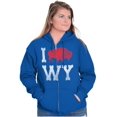 thumbnail image 3 of Wyoming Love Buffalo Bison Souvenir Unisex Fleece Graphic Zip Up Hoodie Brisco Brands 2X, 3 of 5
