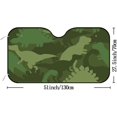 thumbnail image 2 of Car Windshield Sunshade Blocks Sun Visor Protector Dinosaur Army Camouflage Foldable Sun Shield For Vehicle Car Truck SUV Van 51x27.5 inches Keep Vehicle Cool, 2 of 6
