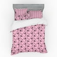 thumbnail image 2 of Ambesonne Butterfly Bedding Set 3 Pcs, Gracious Spring Animal, Twin, Pale Pink Charcoal Grey, 2 of 3