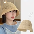 thumbnail image 2 of Harpily Bucket Hat for Women Hollow Mesh with Inner Adjustable Strap Sun Hat for Vacation Camping Daily Outdoor Wear, 2 of 2