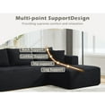 thumbnail image 5 of SEENYOO 108.7" Lounge Sofa, Black Sofa Bed for Living Room, Modular L-Shape Cloud Couch with Memory Foam & Oversized Chaise, 3-Seat Sectional, 5 of 10