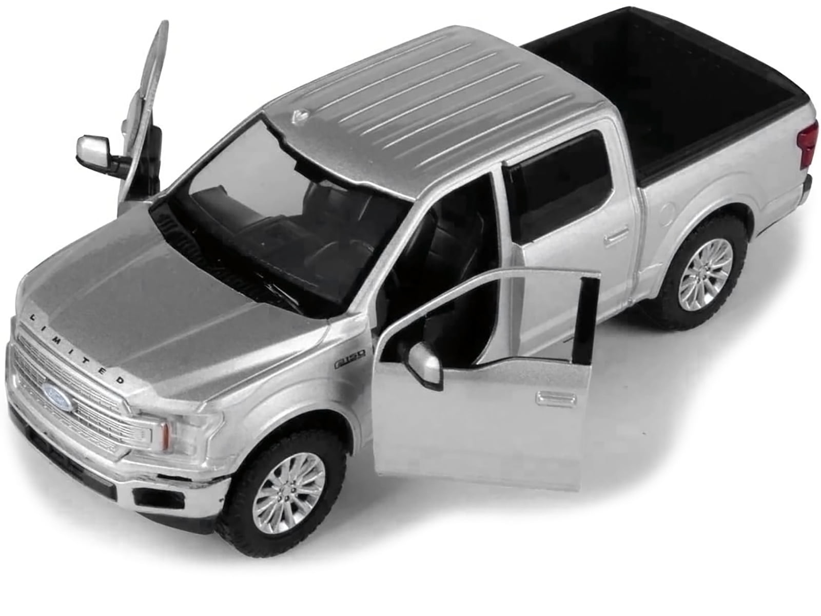 2019 Ford F-150 Limited Crew Cab Pickup Truck Metallic Silver 1/24-1/27 Diecast Model Car by Motormax