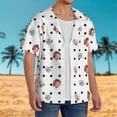 thumbnail image 6 of Custom Men's Hawaiian Shirts Face Black & White Polka Dots =5 Personalized Men Pet Baby Photo Picture Vintage Cuba Beach Sleeve Summer Bowling Short Vacation Holiday, 6 of 8