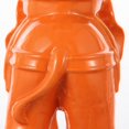 thumbnail image 6 of JONATHAN Y White Elephant 14.25" Ceramic Garden Stool, Orange, 6 of 9