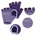 thumbnail image 3 of Unique Bargains Yoga Gloves Non-slip Fingerless Pilates Gloves One Size Purple, 3 of 5