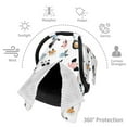 thumbnail image 4 of Balery Cartoon Animals Printed Nursing Cover Breastfeeding Scarf - Baby Car Seat Covers, Infant Stroller Cover, Carseat Canopy for Girls and Boys, 4 of 9