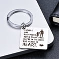 thumbnail image 3 of Hearth & Gear Stainless Steel Metal Family Holiday Key Chain For Father And Daughter. Key Rings Small Heavy Duty Key Rings Acrylic Shapes Blanks for Wallet Womens round Key Ring Wristband Ring Holder, 3 of 7