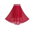 thumbnail image 5 of Girls Dress Jujube Red Embroidery Lace Chiffon Skirt Sequin Waist 10 Years, 5 of 6