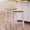White, variant on Set of 2 Solid Wood Bar Stools, 25.6" Farmhouse Counter Stools with Footrests, Kitchen Stools A-Frame Legs for Dining Room Kitchen Counter, White