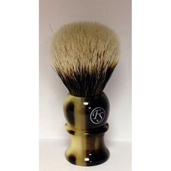 G.B.S Shaving Brush, Faux Horn, with Free Stand