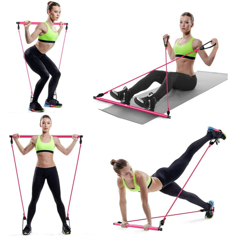 𝗖𝗛𝗔𝗠𝗣𝗬𝗔 𝗣𝗶𝗹𝗮𝘁𝗲𝘀 𝗕𝗮𝗿 𝗞𝗶𝘁 with Resistance Bands, Home Gym  Workout Gear, Weight Bands Workout, Full-Body Resistance Training Equipment,  Door Anchor Exercises for Muscle Toning., Bars -  Canada