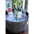 thumbnail image 3 of HC Companies 16 Inch Aged Wooden Oak Round Whiskey Barrel Planter (3 Pack), 3 of 4