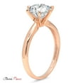 thumbnail image 4 of 2.5 ct Round Cut Moissanite Solitaire 18K Rose Gold Womens Engagement Ring, 4 of 5