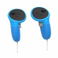 thumbnail image 2 of 1 Pair Silicone Controller Grips Cover Anti-Fall for Meta Quest 3 (Blue), 2 of 4