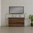 thumbnail image 4 of Alya Bath Paterno 60" Wood Double Freestanding Bathroom Vanity in Rosewood Brown, 4 of 7