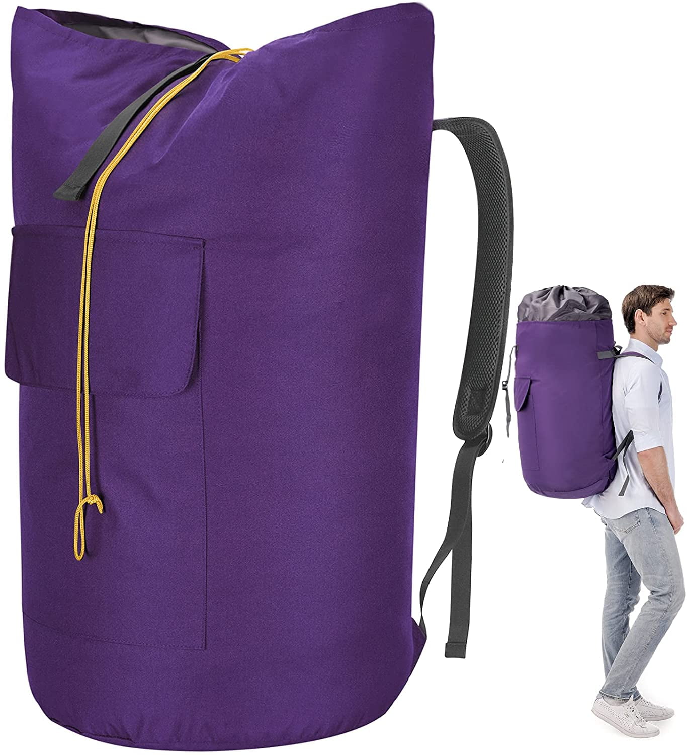Laundry Backpack Bag, 115L Extra Large Laundry Bag with straps, Heavy