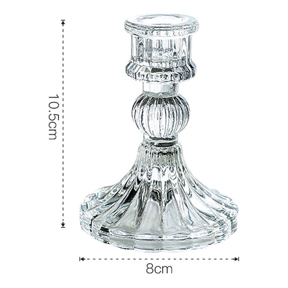 French Vintage Crystal Candle Holder B Glass for Candlelight Dinner Wedding Decoration