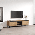 thumbnail image 4 of Nord II TV Stand for TVs up to 75", Mid-Century Modern Matte 67" Entertainment Center, TV Media Console with Storage Cabinets, 4 of 9