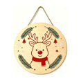 thumbnail image 2 of Qjidjing Christmas Tree Ornaments, Xmas Hanging Decor, Round Creative Wooden Styling, for Furniture Accent, Christmas Tree, Indoor Home Display, 2 of 7
