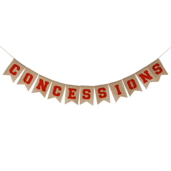 CONCESSIONS concessions garland Banner Sports Theme Banner Thicken Burlap Party Bunting Decoration Garland Hanging Banner for Festival Party concessions bunting Banquet sports party bunting