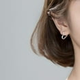 thumbnail image 2 of Solid 925 Sterling Silver 1.6CM Heart Hoop Earrings for Women Teens Minimalist Hoop Earrings Sweet Love Heart Earrings, 2 of 6