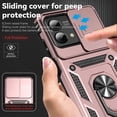 thumbnail image 4 of for Moto G Stylus 5G 2023 Case with Slide Camera Cover Screen Protector [ Grade Drop Tested]  Ring Holder Kickstand Protective Phone Case for Motorola Moto G Stylus 5G 2023, Rose Gold, 4 of 9
