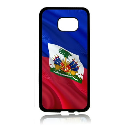 Haiti Accessories Flag Haiti - Waving Haitian Flag Print Design Black Rubber Thin Case Cover for the Samsung Galaxy s6 - Samsung Galaxy s6 Accessories - s 6 Phone Case ()