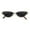 Gold (Black), variant on Women's Y2K Cat Eye Sunglasses Thin Metal Oval Frame Lightweight Gold, Black