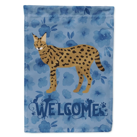 Carolines Treasures CK4969GF Savannah 3 Cat Welcome Flag Garden Size Small multicolor