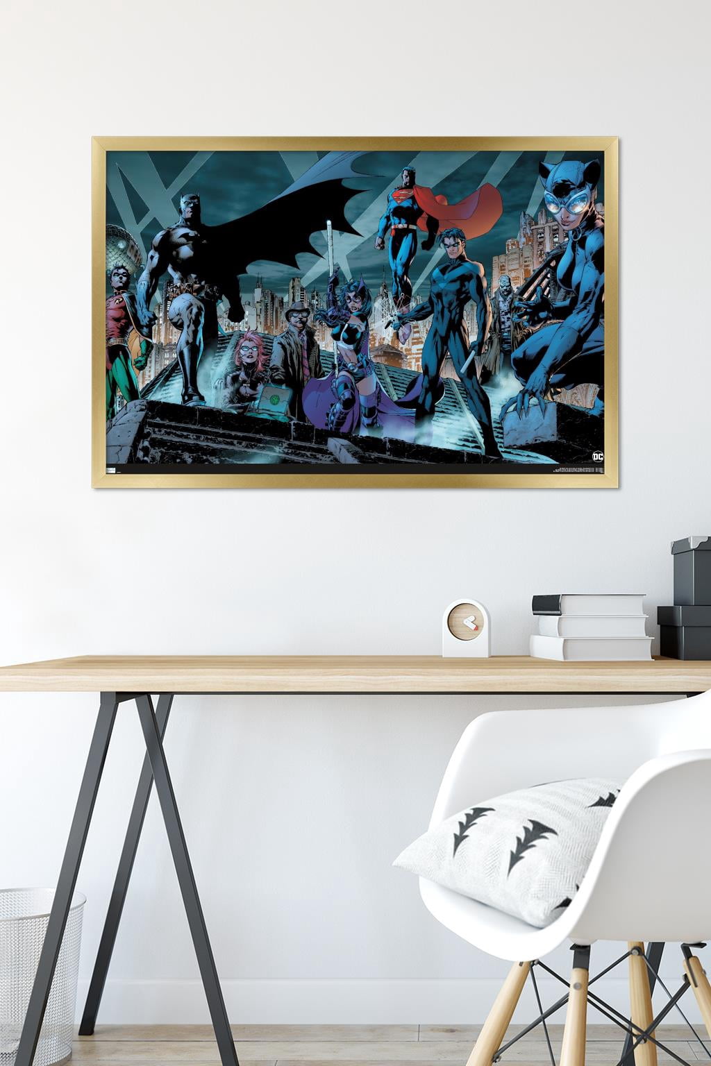 DC Comics - Batman - Skyline Wall Poster, 22.375" x 34", Framed