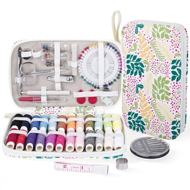 Armscye 130 Pcs Sewing Kit with Case, Small Mini Needle and Thread Kit, Sewing Supplies Accessories for Adults Beginners, Portable Travel Hand Sewing Kit with 24 colored Thread, 30 Needles and More