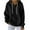 Black, variant on BLCHUNen Hoodies for Women Knitwear Cotton Drawstring Pullover Loose Sweatshirts with Pocket Casual Long Sleeve Tops