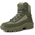 thumbnail image 3 of Men's Waterproof Work Boots with Side Zipper – Non Slip Orthopedic Hiking Shoes, Lightweight Tactical Combat Boot for Outdoor, Camping, Motorcycle & Work, 3 of 15