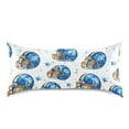 thumbnail image 3 of Satin Pillow Case Queen Silk Pillow Cover for Hair and Skin Envelope Closure Football Helmet with Star 20"x30", 3 of 9